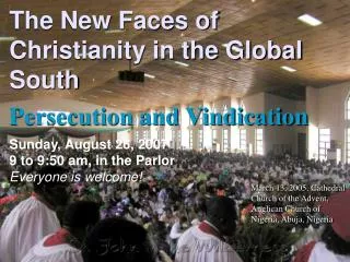 The New Faces of Christianity in the Global South