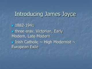 Introducing James Joyce