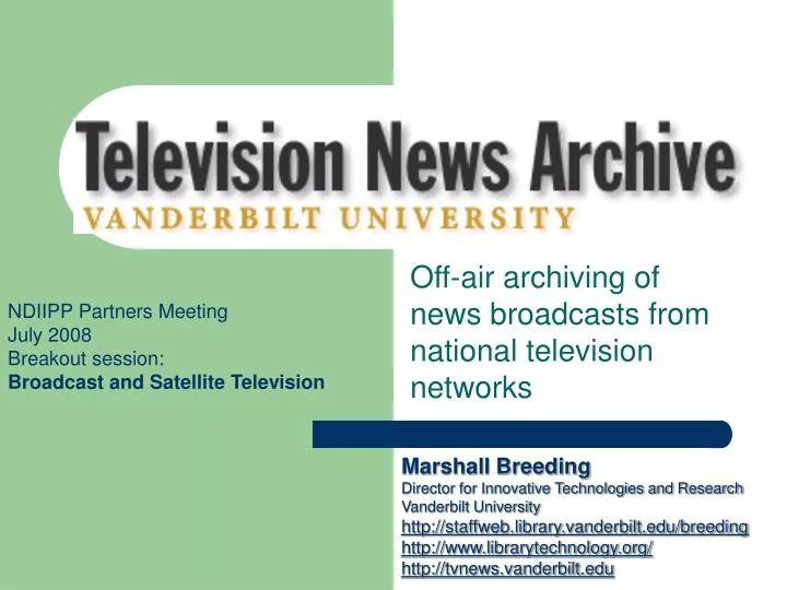vanderbilt television news archive