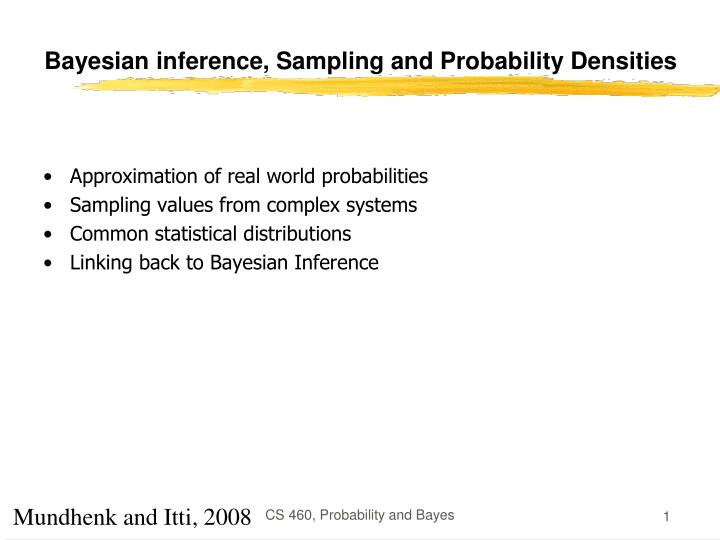 bayesian inference sampling and probability densities