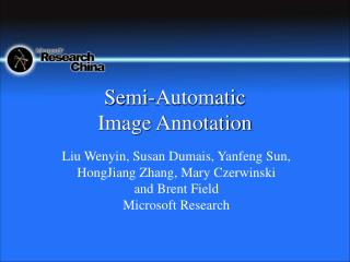 Semi-Automatic Image Annotation