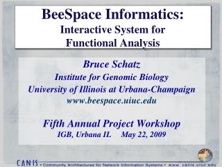 BeeSpace Informatics: Interactive System for Functional Analysis