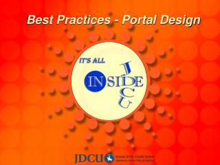 Best Practices - Portal Design