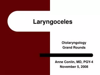 Laryngoceles