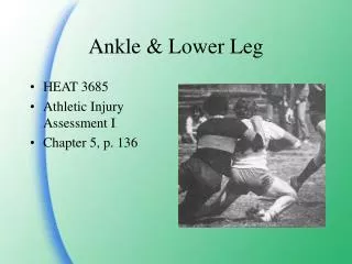 Ankle &amp; Lower Leg