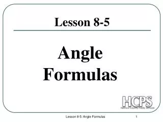 Lesson 8-5
