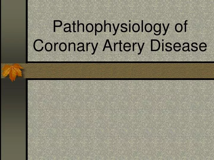 pathophysiology of coronary artery disease