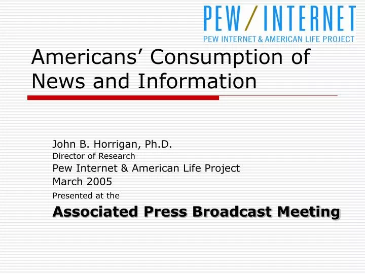 americans consumption of news and information