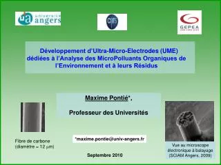 Développement d’Ultra-Micro-Electrodes (UME) dédiées à l’Analyse des MicroPolluants Organiques de l’Environnement et à