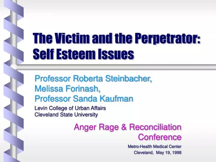 the victim and the perpetrator self esteem issues