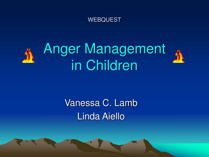 webquest anger management in children