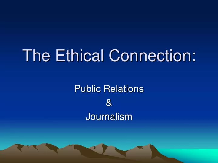 the ethical connection