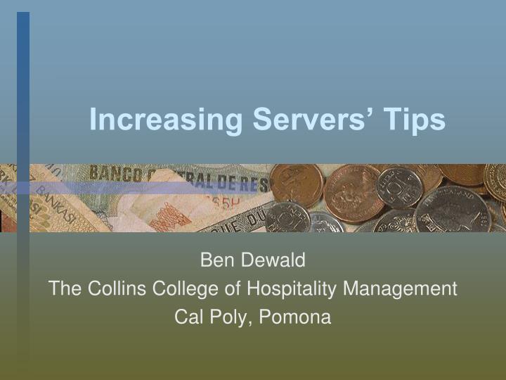 increasing servers tips