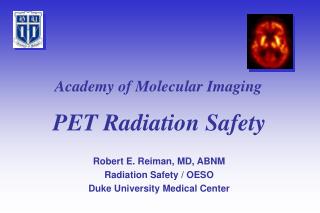 PET Radiation Safety