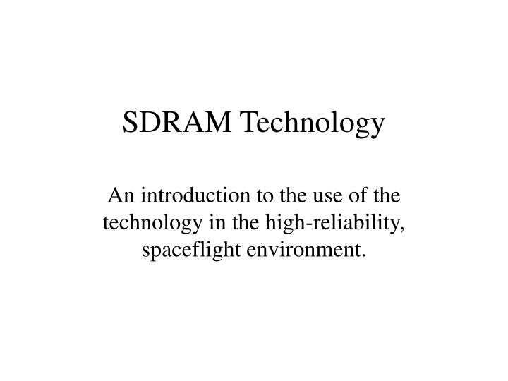 sdram technology