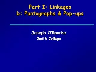 Part I: Linkages b: Pantographs &amp; Pop-ups