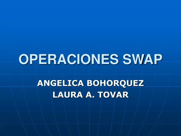 operaciones swap