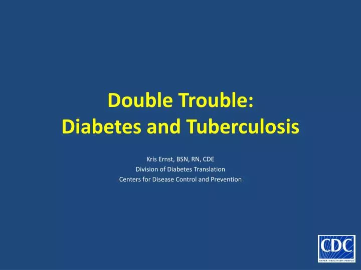 double trouble diabetes and tuberculosis