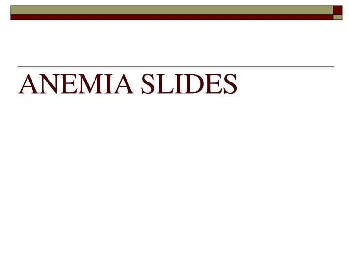 anemia slides