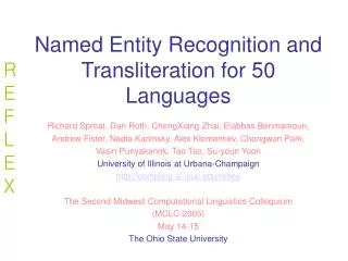 Named Entity Recognition and Transliteration for 50 Languages