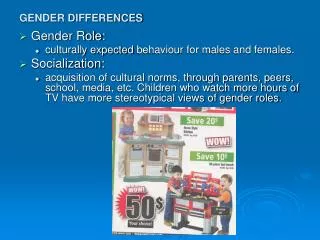 GENDER DIFFERENCES