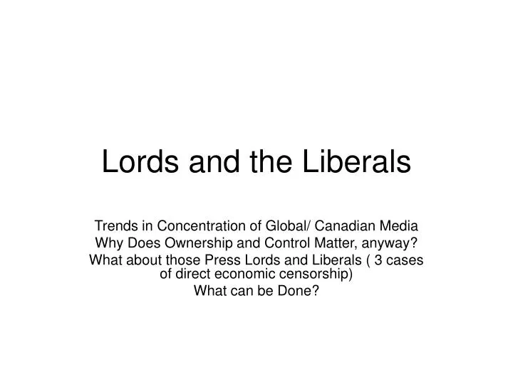 lords and the liberals