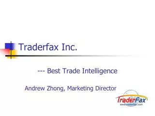 Traderfax Inc.