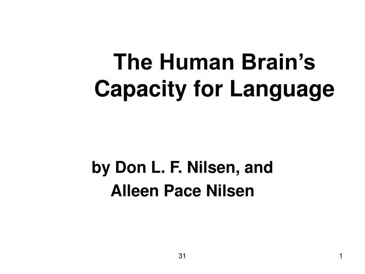 the human brain s capacity for language