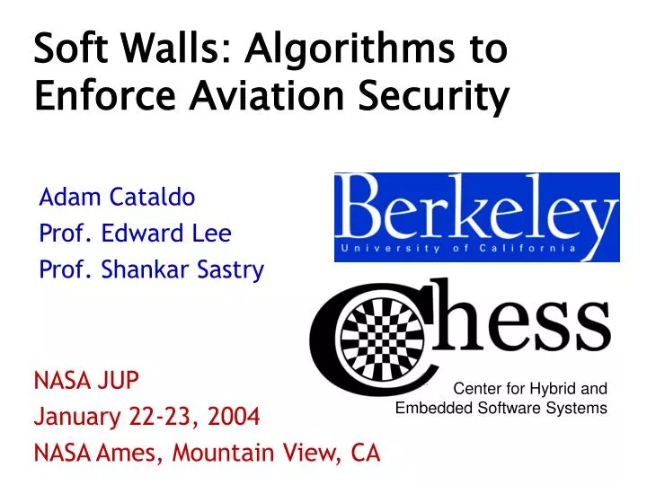 soft walls algorithms to enforce aviation security