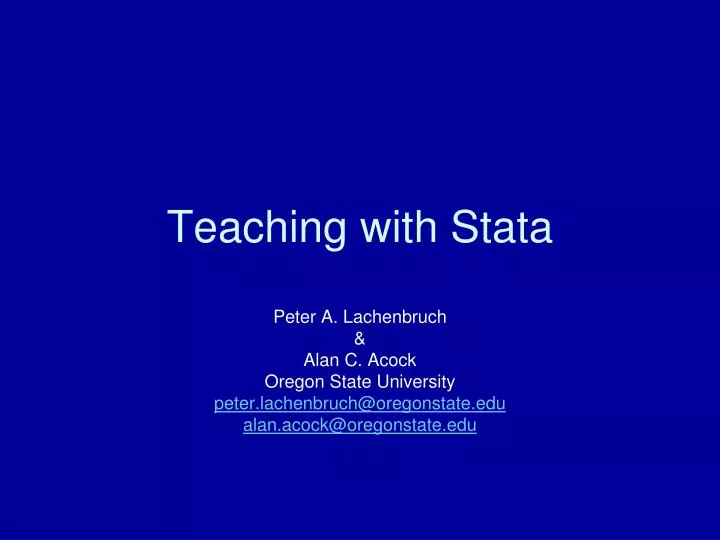 teaching with stata