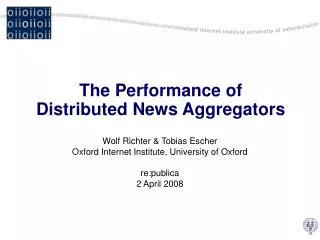 The Performance of Distributed News Aggregators