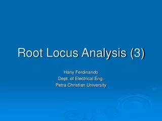 Root Locus Analysis (3)