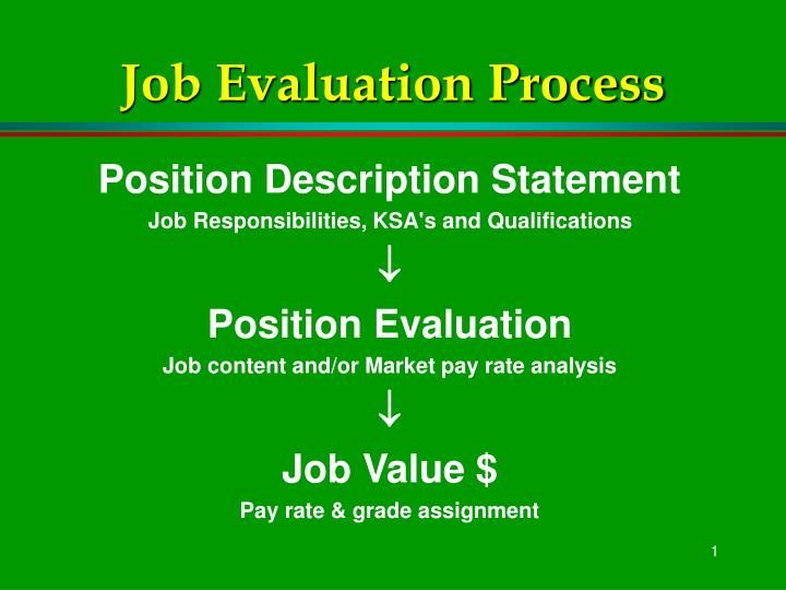 job evaluation process