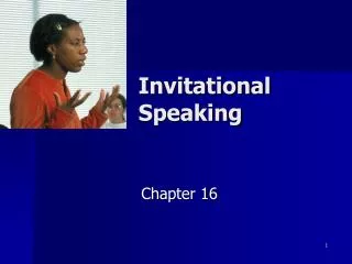 Invitational Speaking