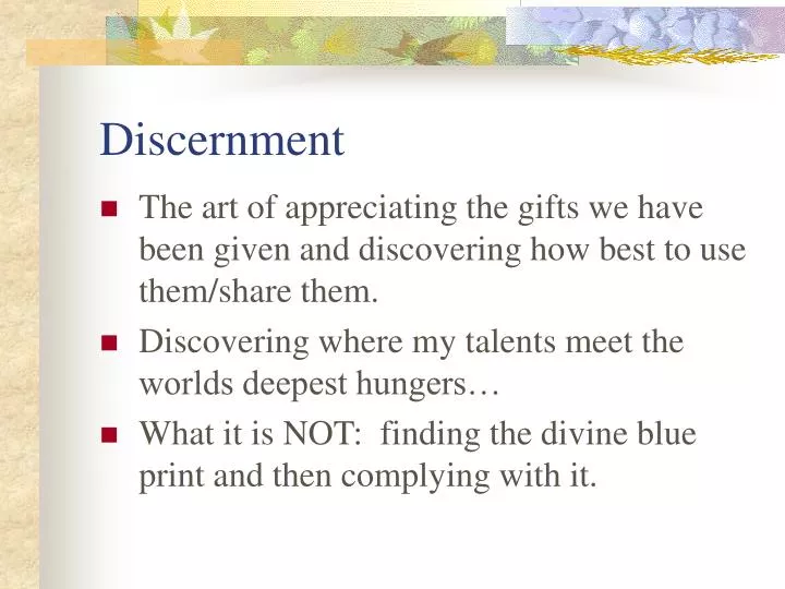 discernment