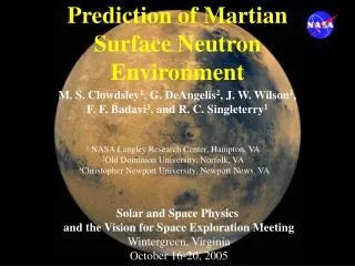 Prediction of Martian Surface Neutron Environment