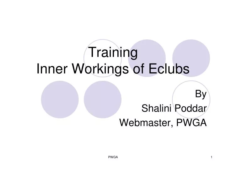 training inner workings of eclubs
