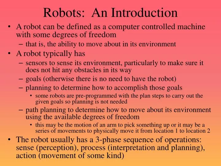 robots an introduction