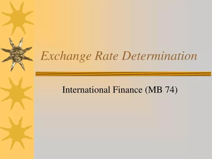 exchange rate determination