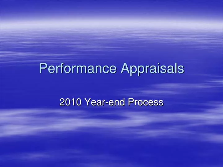 performance appraisals