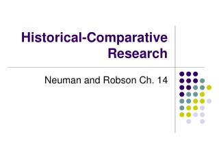 Historical-Comparative Research
