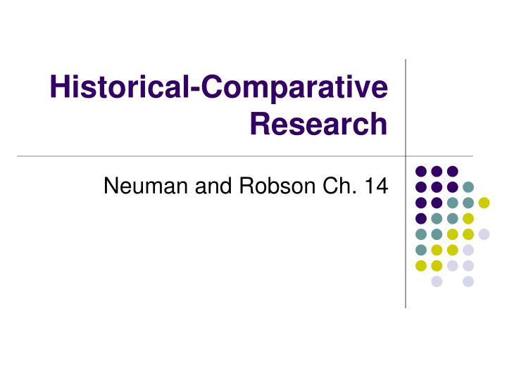 historical comparative research