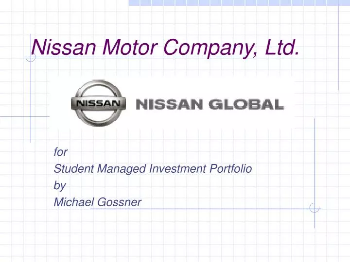 nissan motor company ltd
