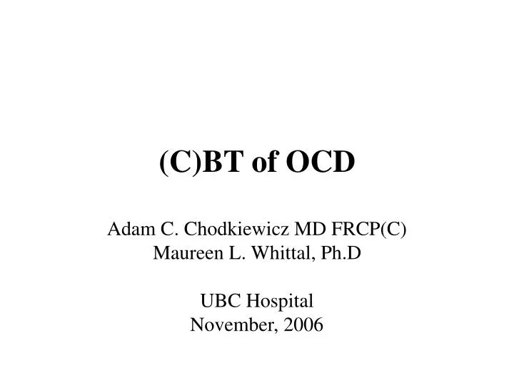 c bt of ocd
