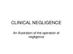 CLINICAL NEGLIGENCE - slide 1