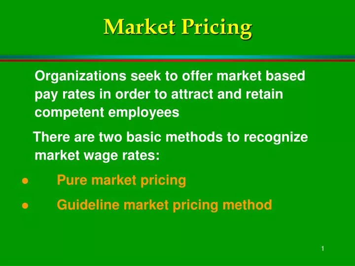 market pricing