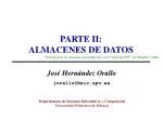 PARTE II: ALMACENES DE DATOS