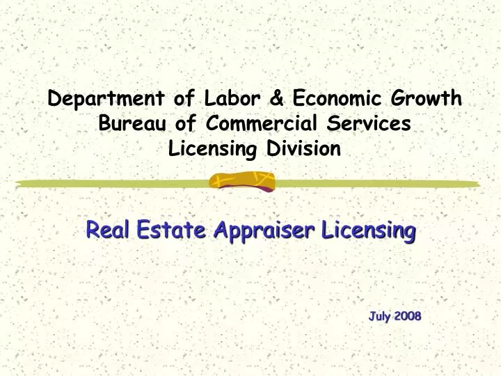 department of labor economic growth bureau of commercial services licensing division