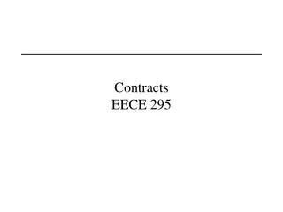 Contracts EECE 295