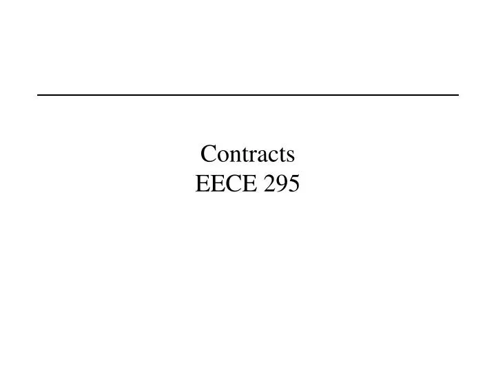 contracts eece 295